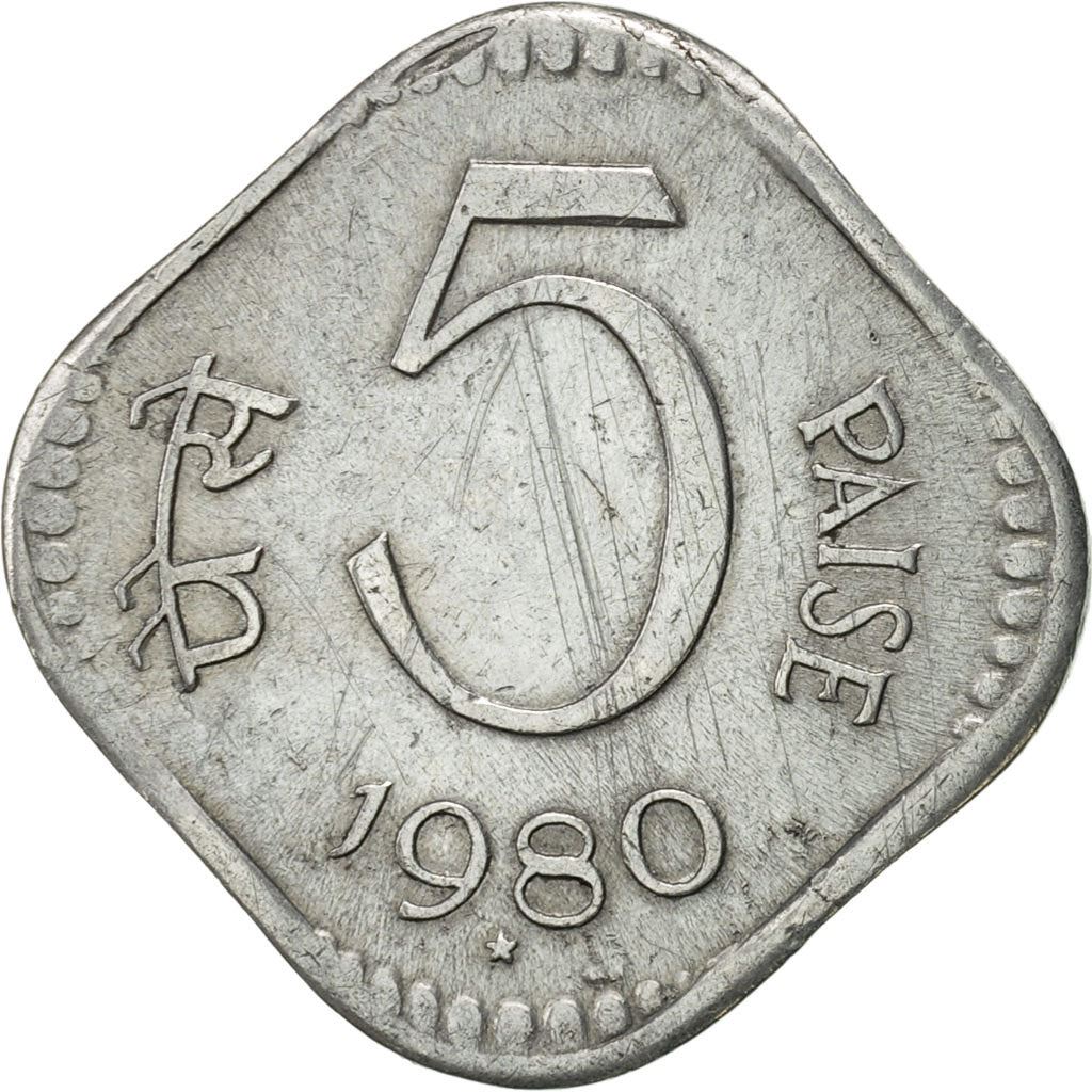 India | 5 Paise Coin | Ashoka Lion | Km:18 | 1972 - 1984