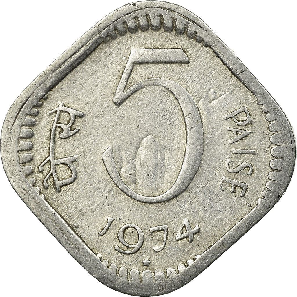 India | 5 Paise Coin | Ashoka Lion | Km:18 | 1972 - 1984