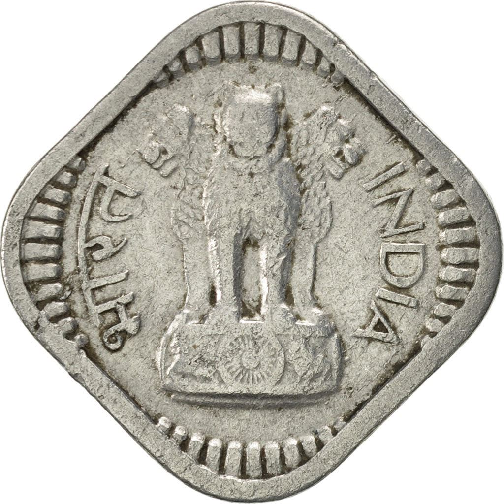 India | 5 Paise Coin | Ashoka lion | Km:18.1 | 1967