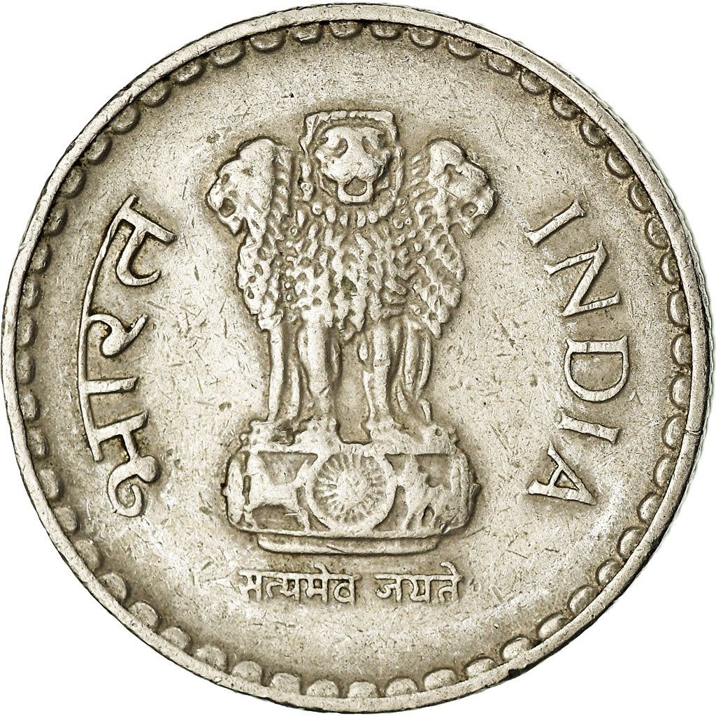 India | 5 Rupees Coin | Ashoka lion | Km:154 | 1992 - 2004