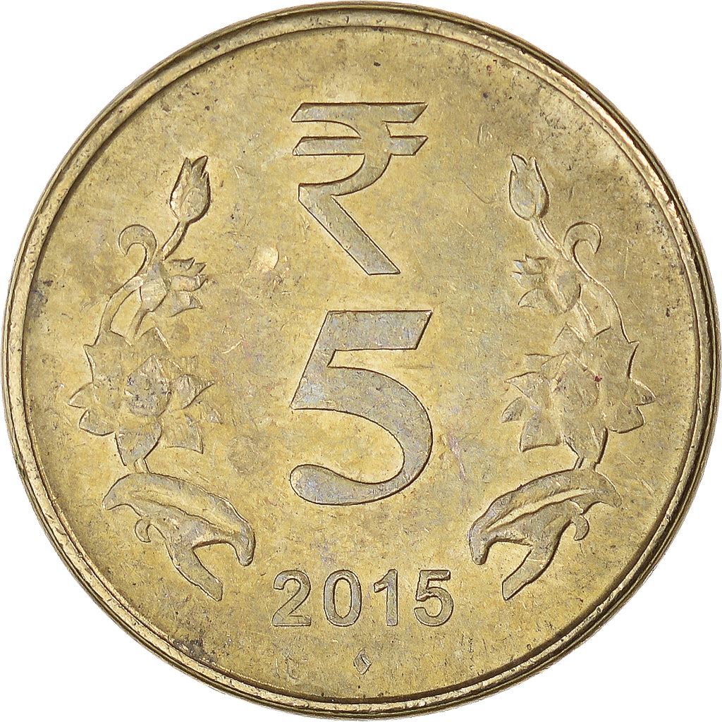 India | 5 Rupees Coin | Lotus flowers | Km:399 | 2011 - 2019