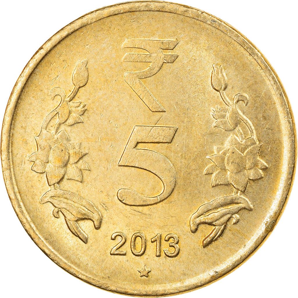 India | 5 Rupees Coin | Lotus flowers | Km:399 | 2011 - 2019