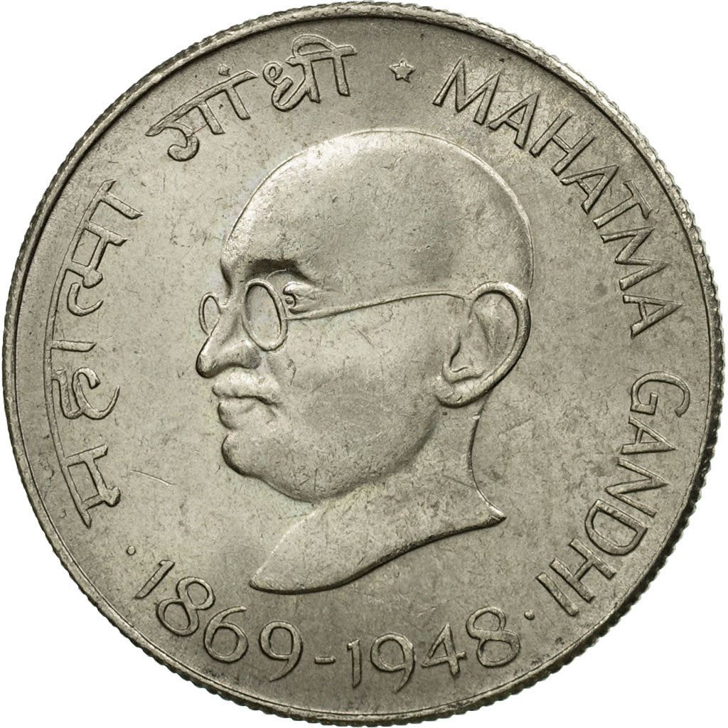 India | 50 Paise Coin | Gandhi | Km:59 | 1969