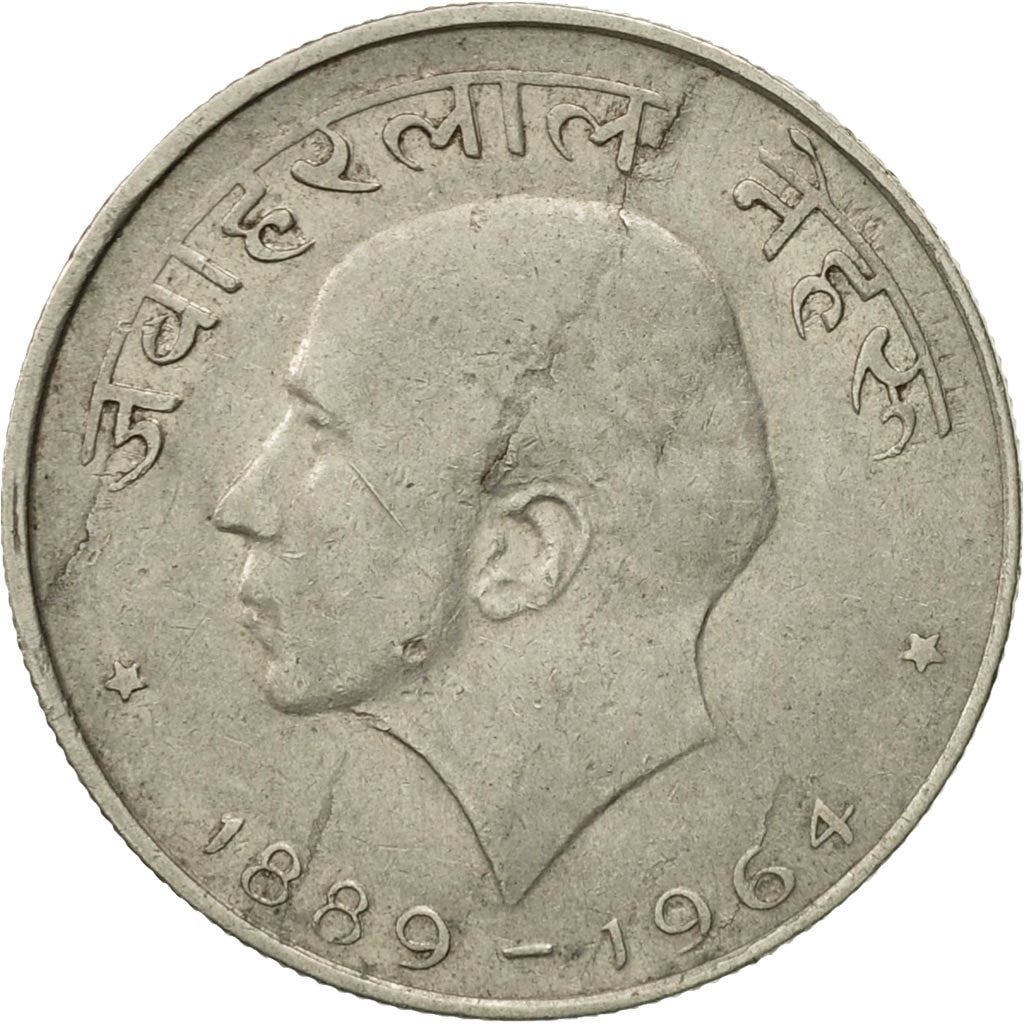 India | 50 Paise Coin | Jawaharlal Nehru | Km:57 | 1964