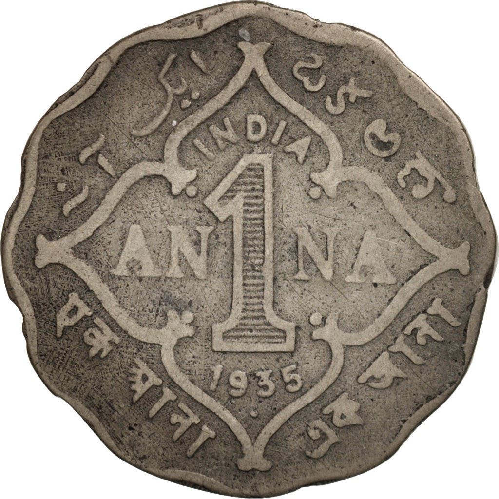 India - British | 1 Anna Coin | King George V | Km:513 | 1912 - 1936