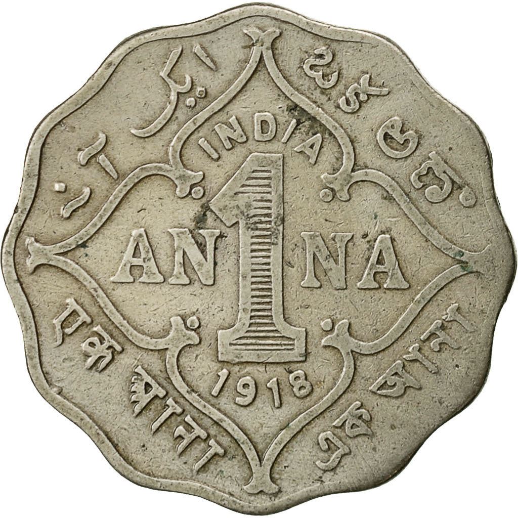 India - British | 1 Anna Coin | King George V | Km:513 | 1912 - 1936