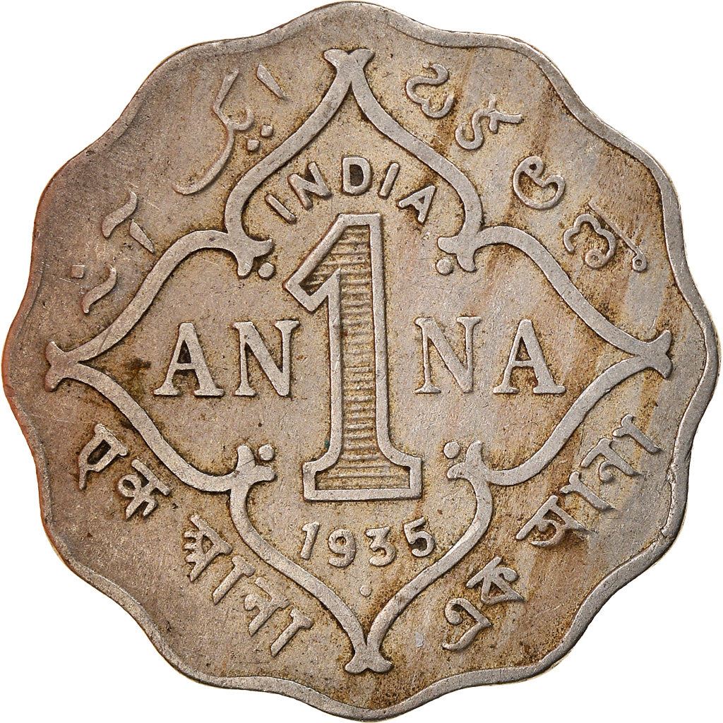 India - British | 1 Anna Coin | King George V | Km:513 | 1912 - 1936