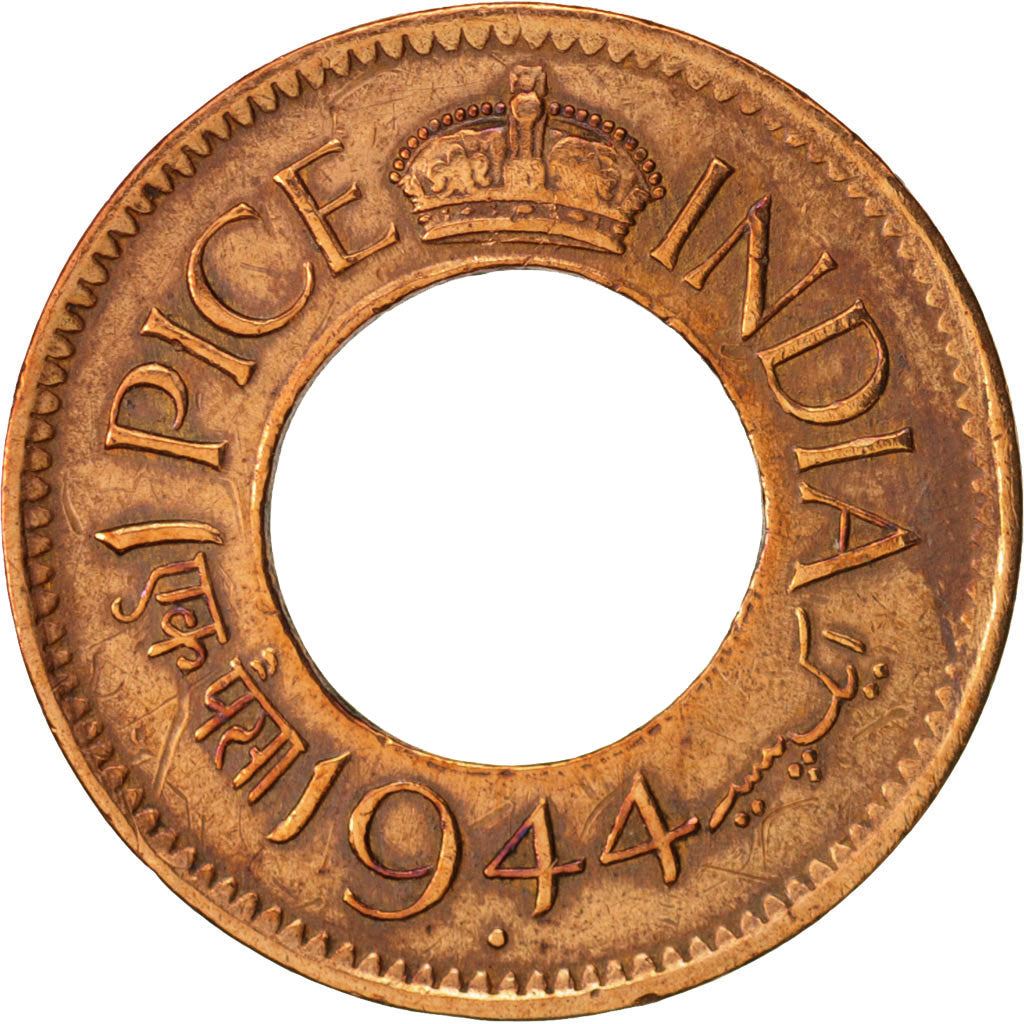 India - British | 1 Pice Coin | Wreath | Km:533 | 1943 - 1947