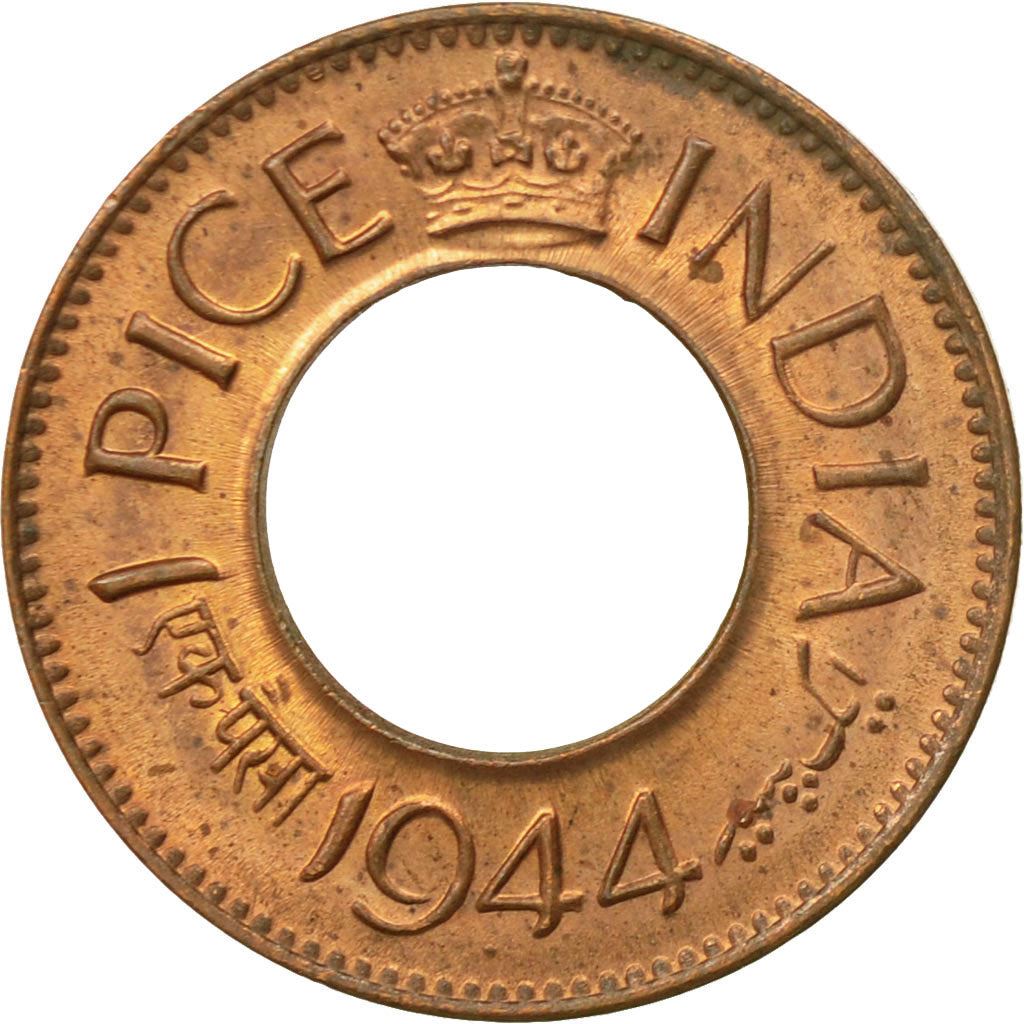 India - British | 1 Pice Coin | Wreath | Km:533 | 1943 - 1947