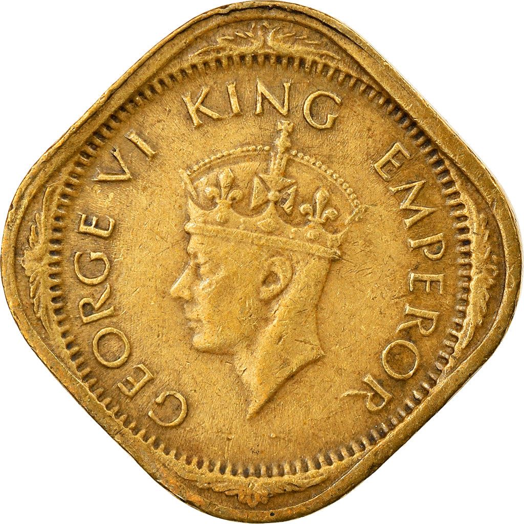 India - British | 1/2 Anna Coin | King George VI | Km:534B | 1942 - 1945