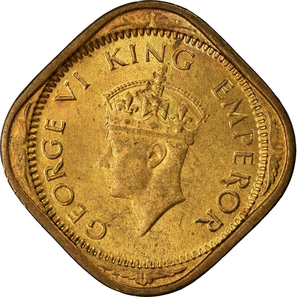 India - British | 1/2 Anna Coin | King George VI | Km:534B | 1942 - 1945