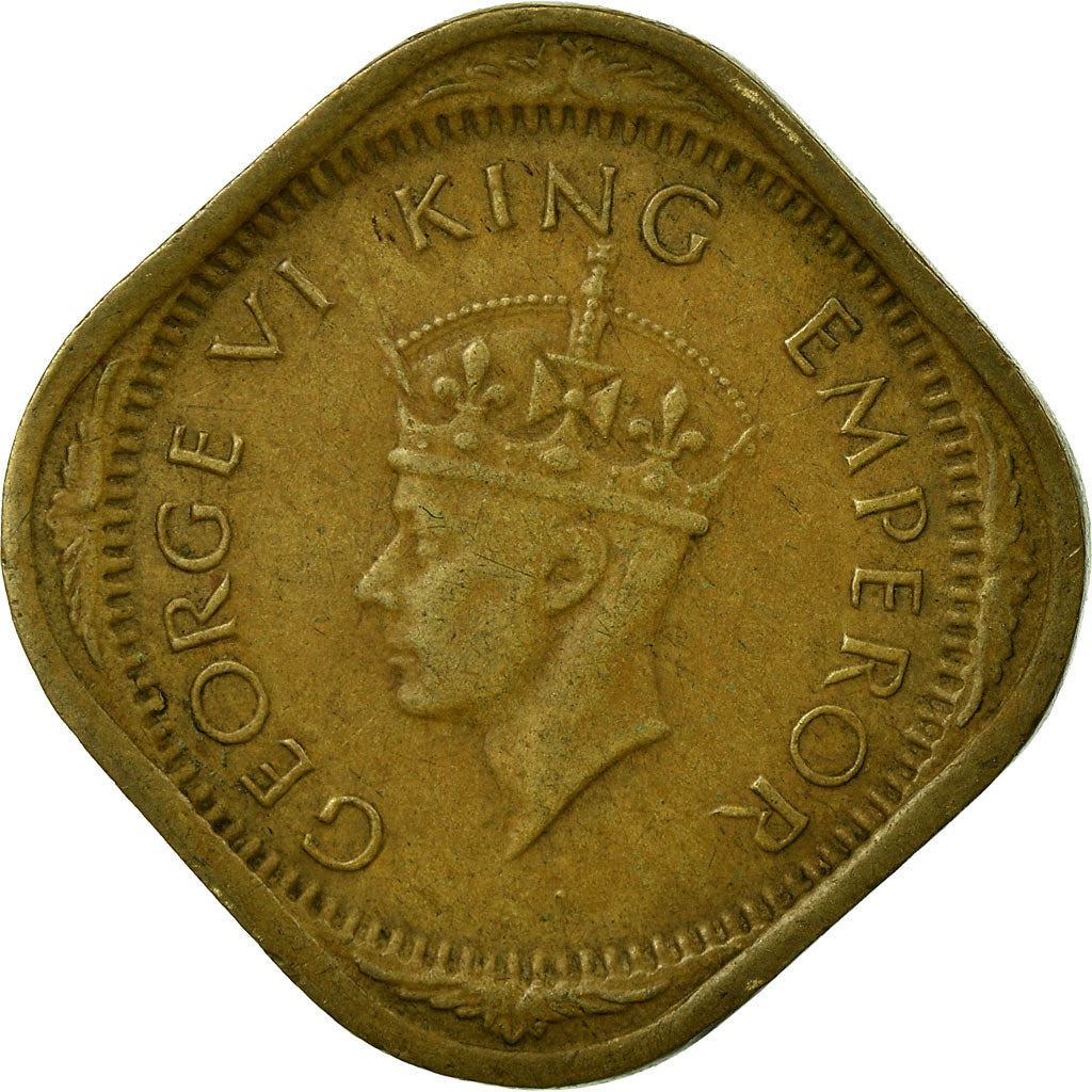 India - British | 1/2 Anna Coin | King George VI | Km:534B | 1942 - 1945