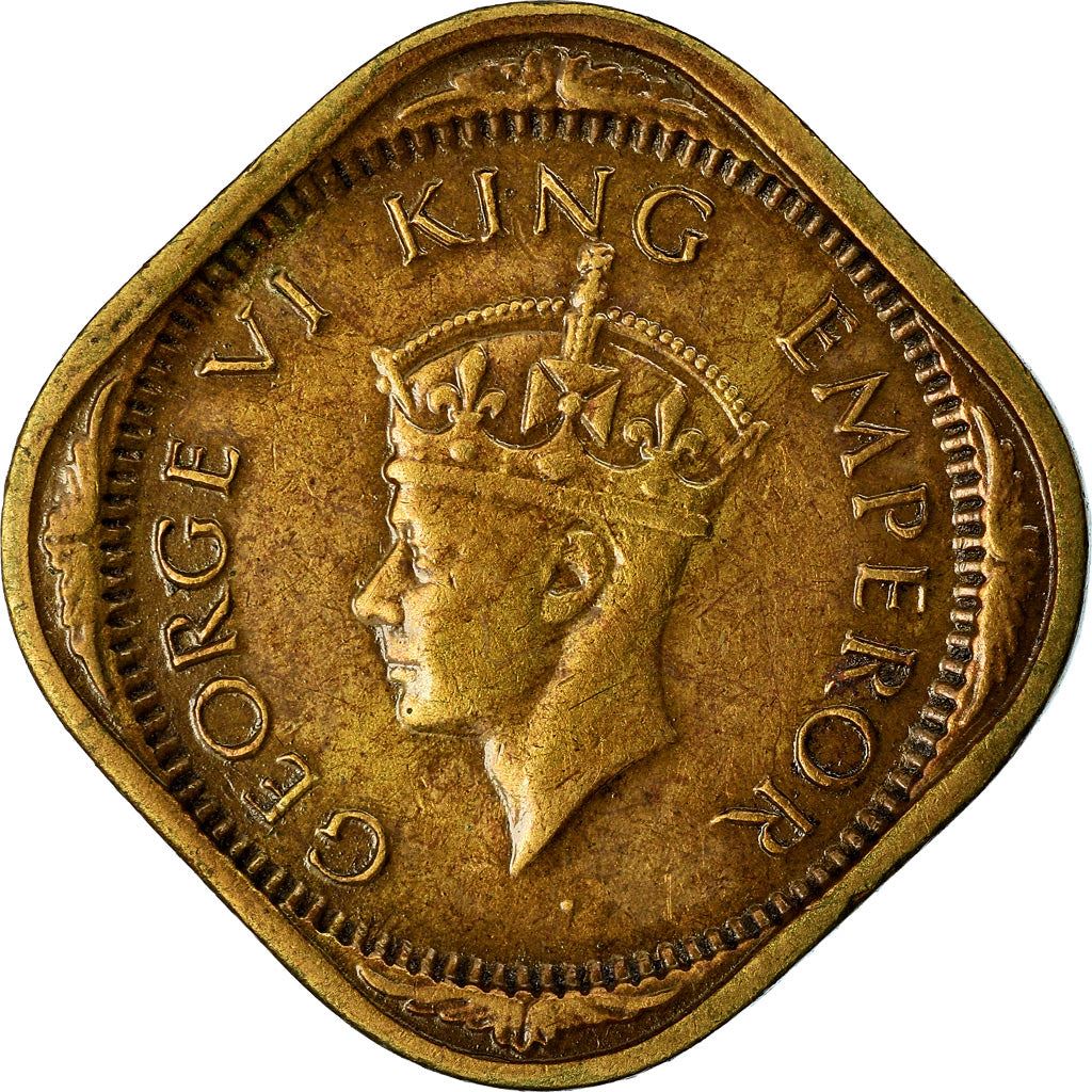 India - British | 1/2 Anna Coin | King George VI | Km:534B | 1942 - 1945