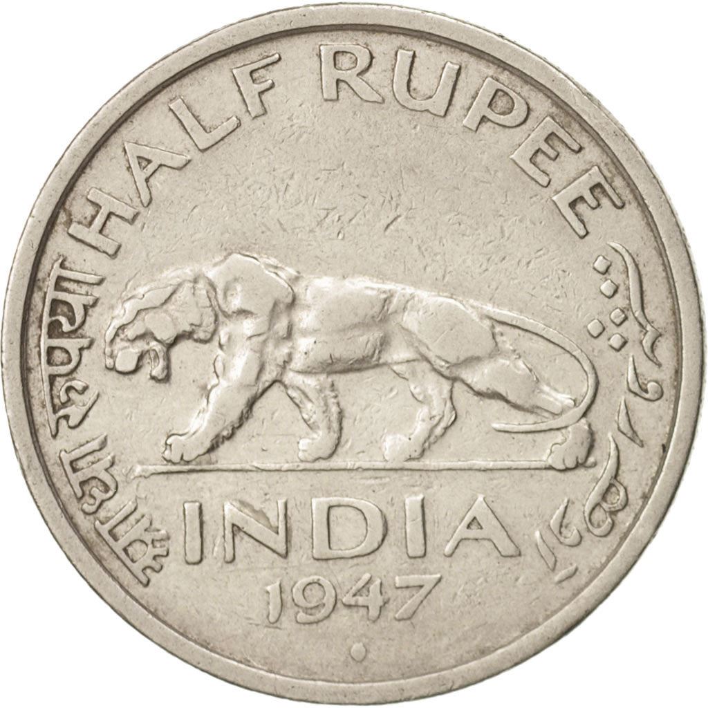 India - British | 1/2 Rupee Coin | King George VI | Km:553 | 1946 - 1947