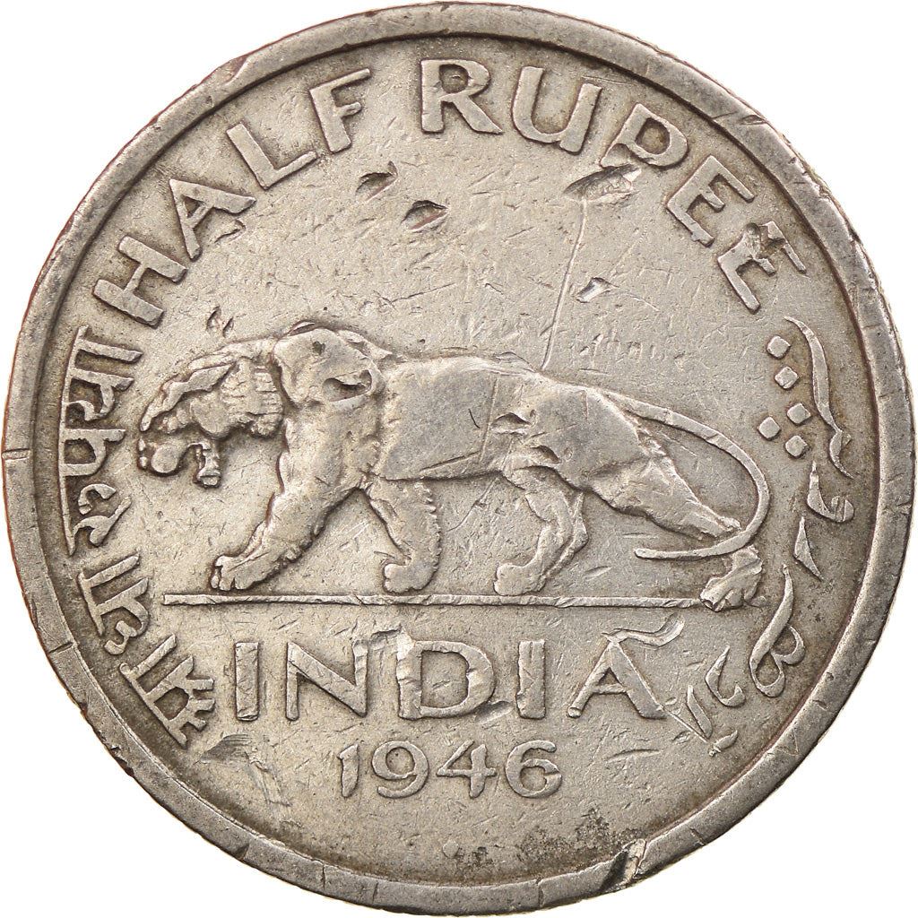 India - British | 1/2 Rupee Coin | King George VI | Km:553 | 1946 - 1947