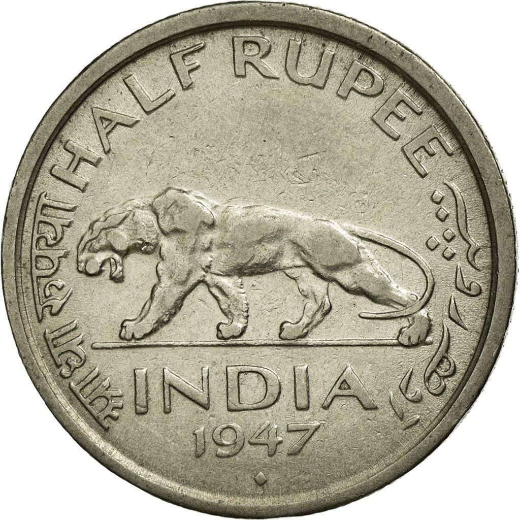 India - British | 1/2 Rupee Coin | King George VI | Km:553 | 1946 - 1947