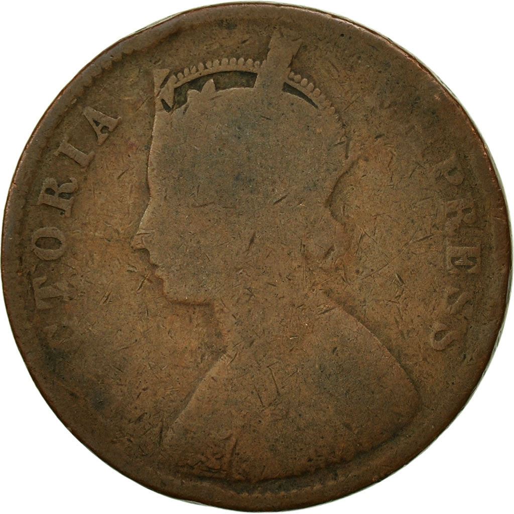 India - British | 1/4 Anna Coin | Queen Victoria | Km:486 | 1877 - 1901