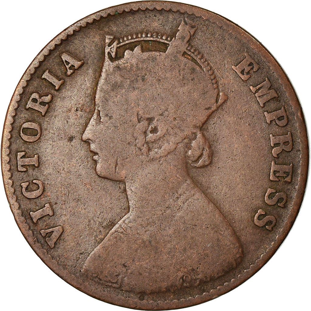 India - British | 1/4 Anna Coin | Queen Victoria | Km:486 | 1877 - 1901