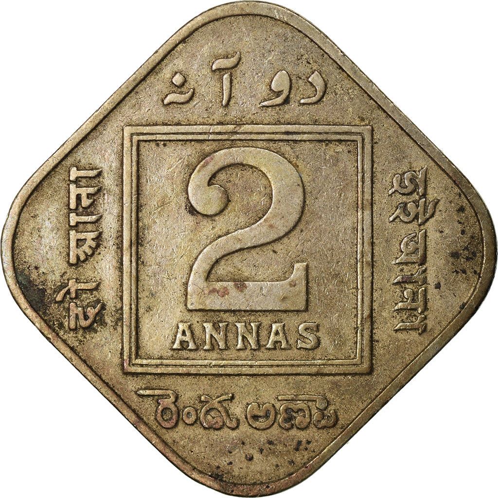 India - British | 2 Annas Coin | King George V | Km:516 | 1918 - 1936