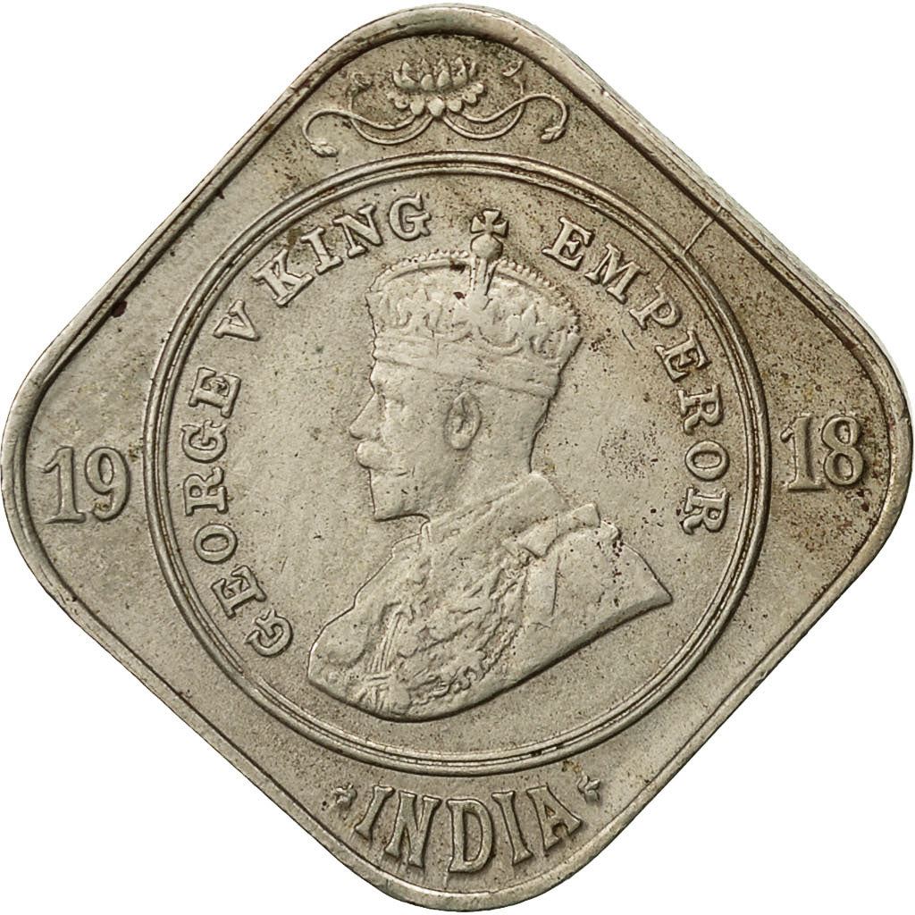 India - British | 2 Annas Coin | King George V | Km:516 | 1918 - 1936