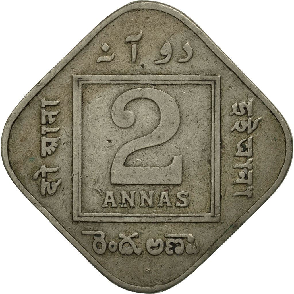 India - British | 2 Annas Coin | King George V | Km:516 | 1918 - 1936