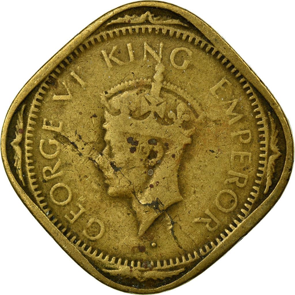 India - British | 2 Annas Coin | King George VI | Km:541A | 1942 - 1944