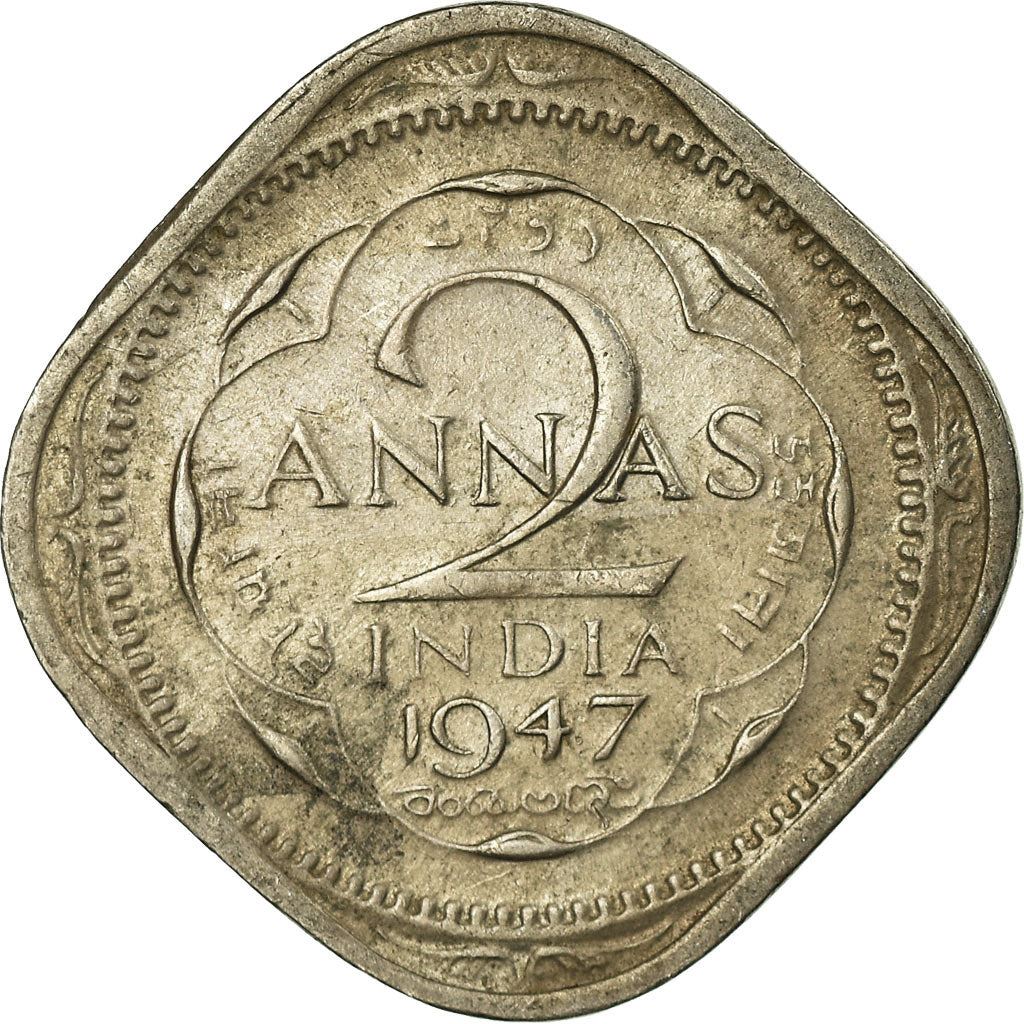 India - British | 2 Annas Coin | King George VI | Km:542 | 1946 - 1947