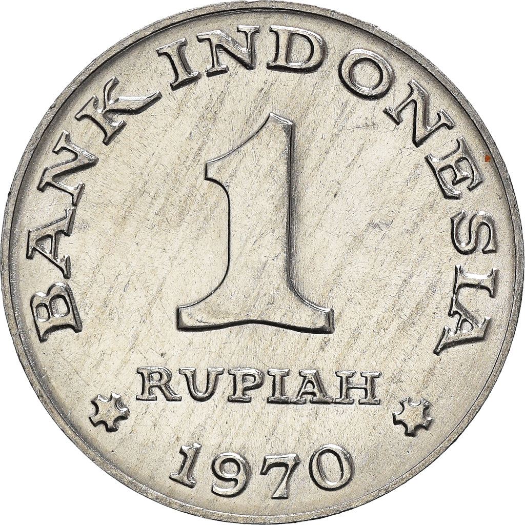 Indonesian 1 Rupiah Coin | White Browed Fantail | Rhipidura Aureola | KM20 | Indonesia | 1970