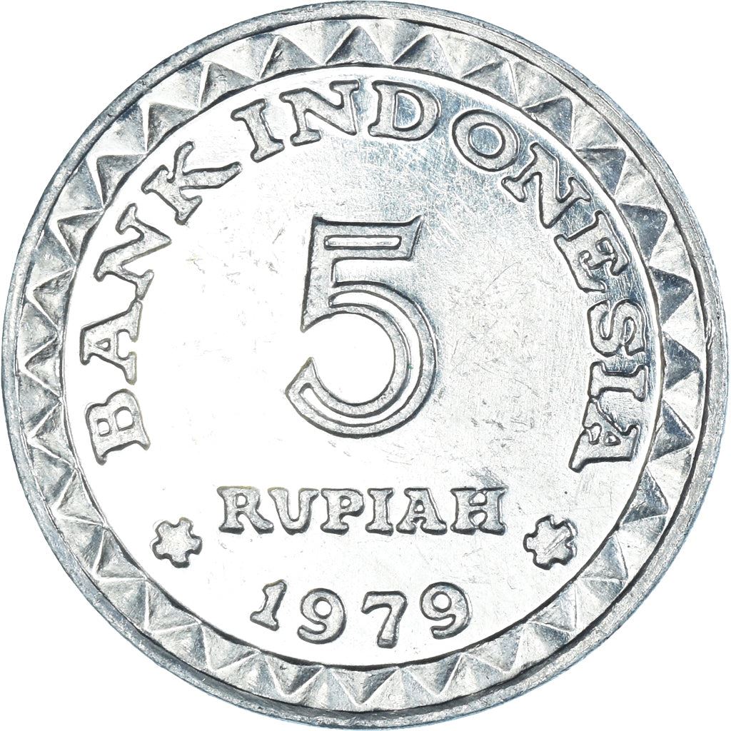 Indonesian 5 Rupiah Coin | FAO | Family | KM43 | Indonesia | 1979 - 1996