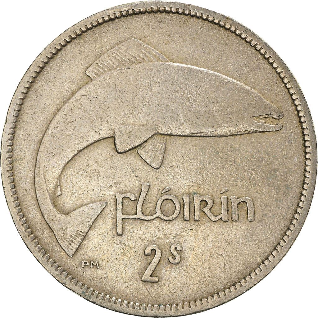 Ireland Coin Irish 1 Floirin | Salmon | Harp | KM15a | 1951 - 1968