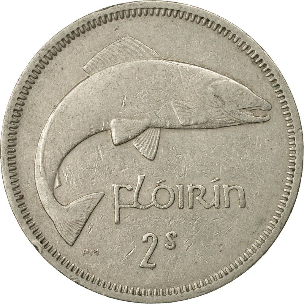 Ireland Coin Irish 1 Floirin | Salmon | Harp | KM15a | 1951 - 1968