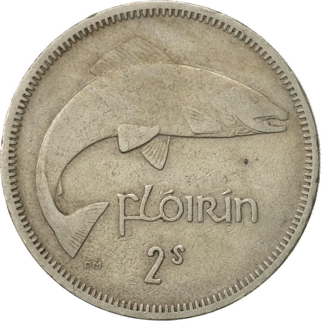 Ireland Coin Irish 1 Floirin | Salmon | Harp | KM15a | 1951 - 1968