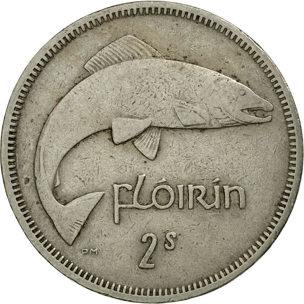 Ireland Coin Irish 1 Floirin | Salmon | Harp | KM15a | 1951 - 1968