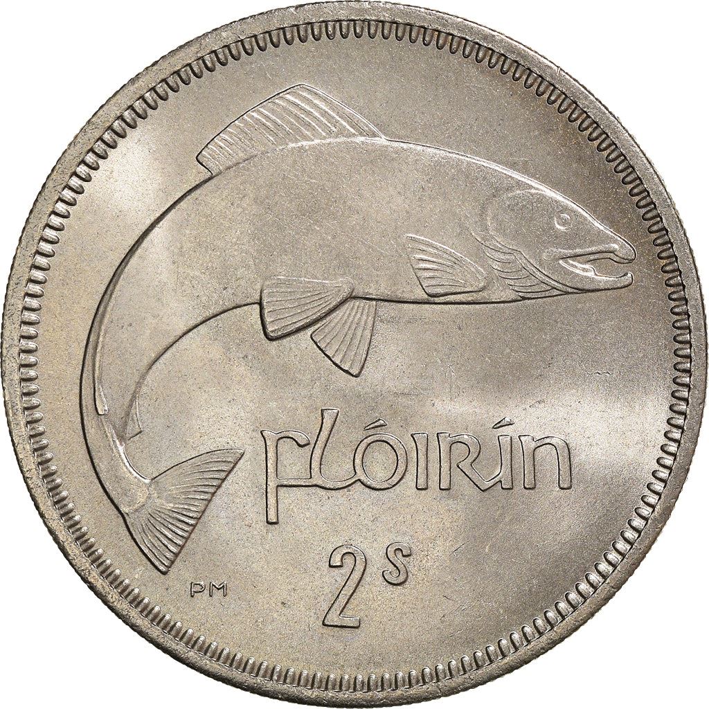 Ireland Coin Irish 1 Floirin | Salmon | Harp | KM15a | 1951 - 1968