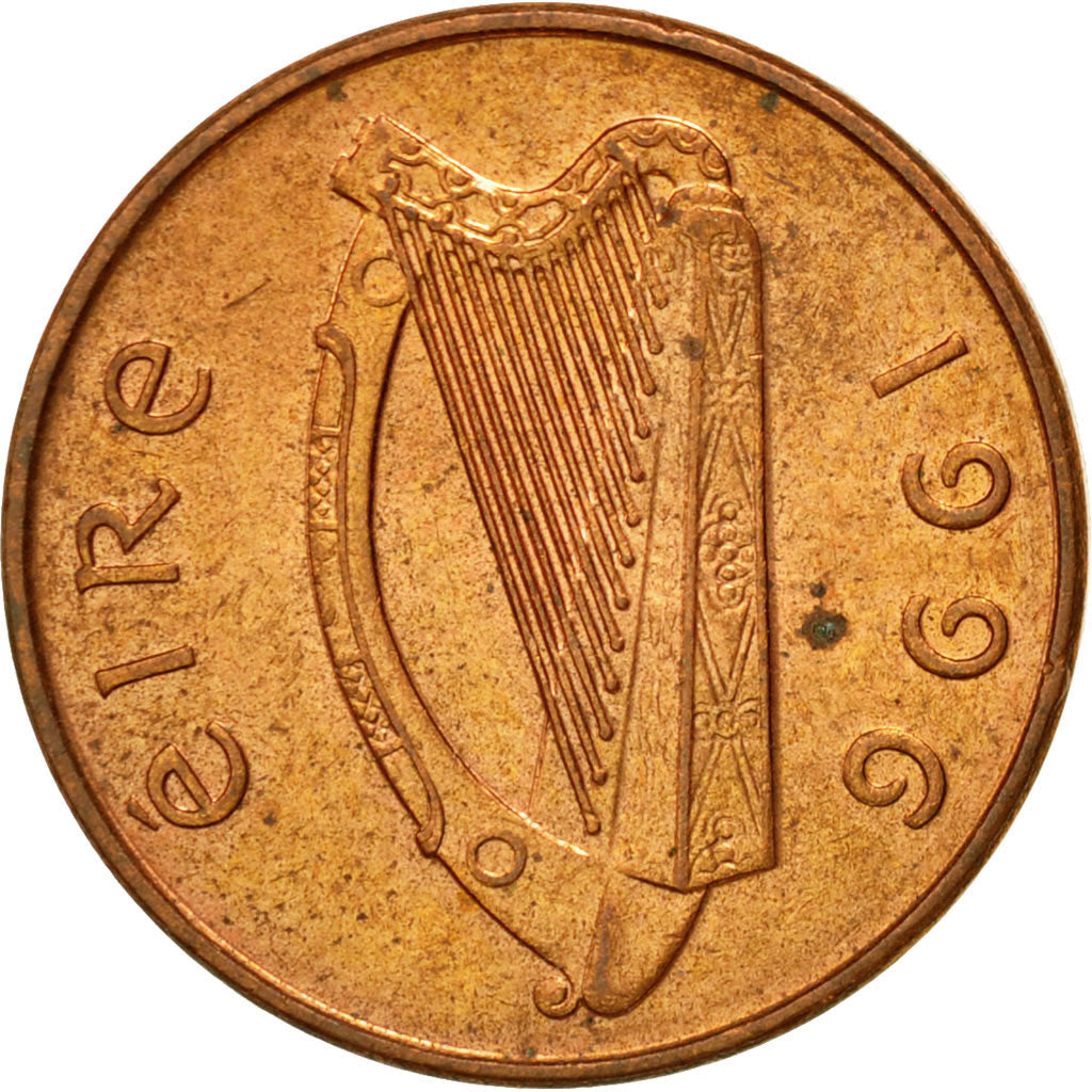 Ireland Coin Irish 1 Penny | Harp | Book of Kells | KM20a | 1988 - 2000