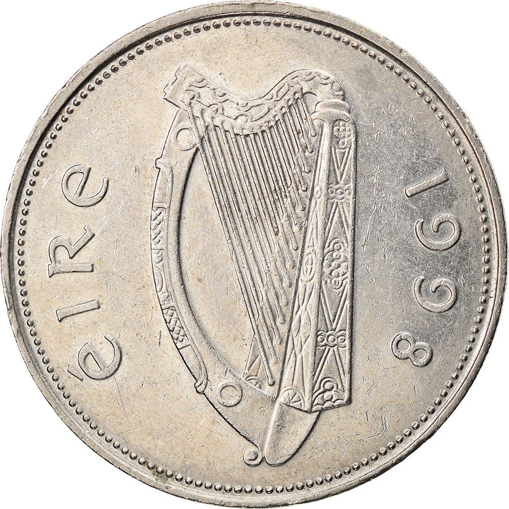 Ireland Coin Irish 1 Pound | Harp | Red Deer | KM27 | 1990 - 2000