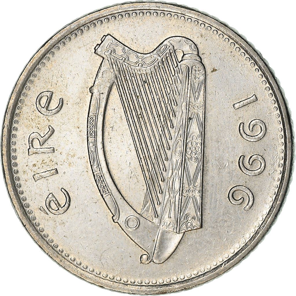 Ireland Coin Irish 10 Pence | Harp | Salmon | KM29 | 1993 - 2000