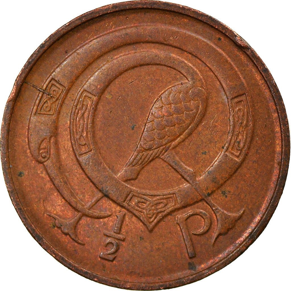 Ireland Coin Irish ½ Penny | Harp | Book of Kells | KM19 | 1971 - 1986