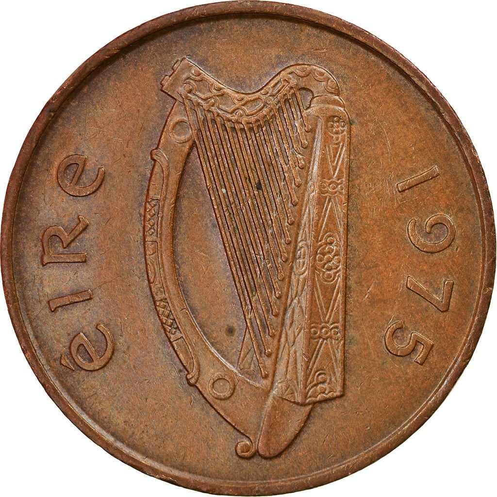 Ireland Coin Irish 2 Pence | Harp | Book of Kells | KM21 | 1971 - 1988