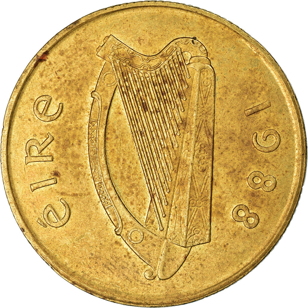 Ireland Coin Irish 20 Pence | Harp | Hunting Horse | KM25 | 1985 - 2000