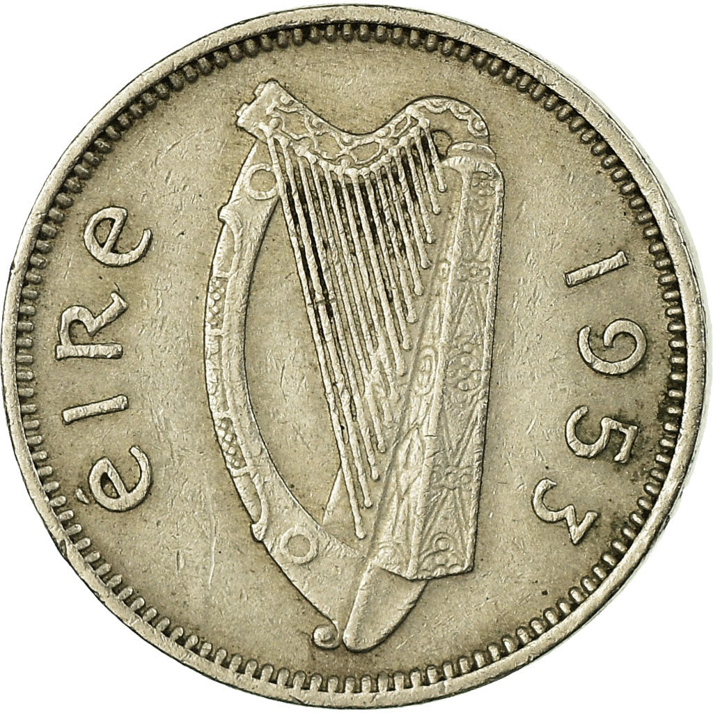 Ireland Coin Irish 3 Pingin | Hare | Celtic Harp | KM12a | 1942 - 1968