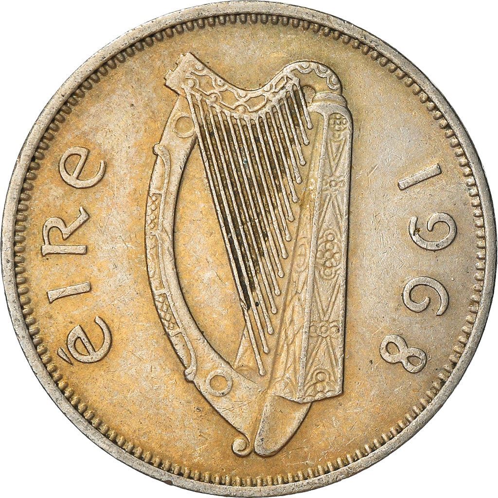 Ireland Coin Irish 6 Pingin | Celtic Harp | Irish Wolfhound | KM13a | 1942 - 1969