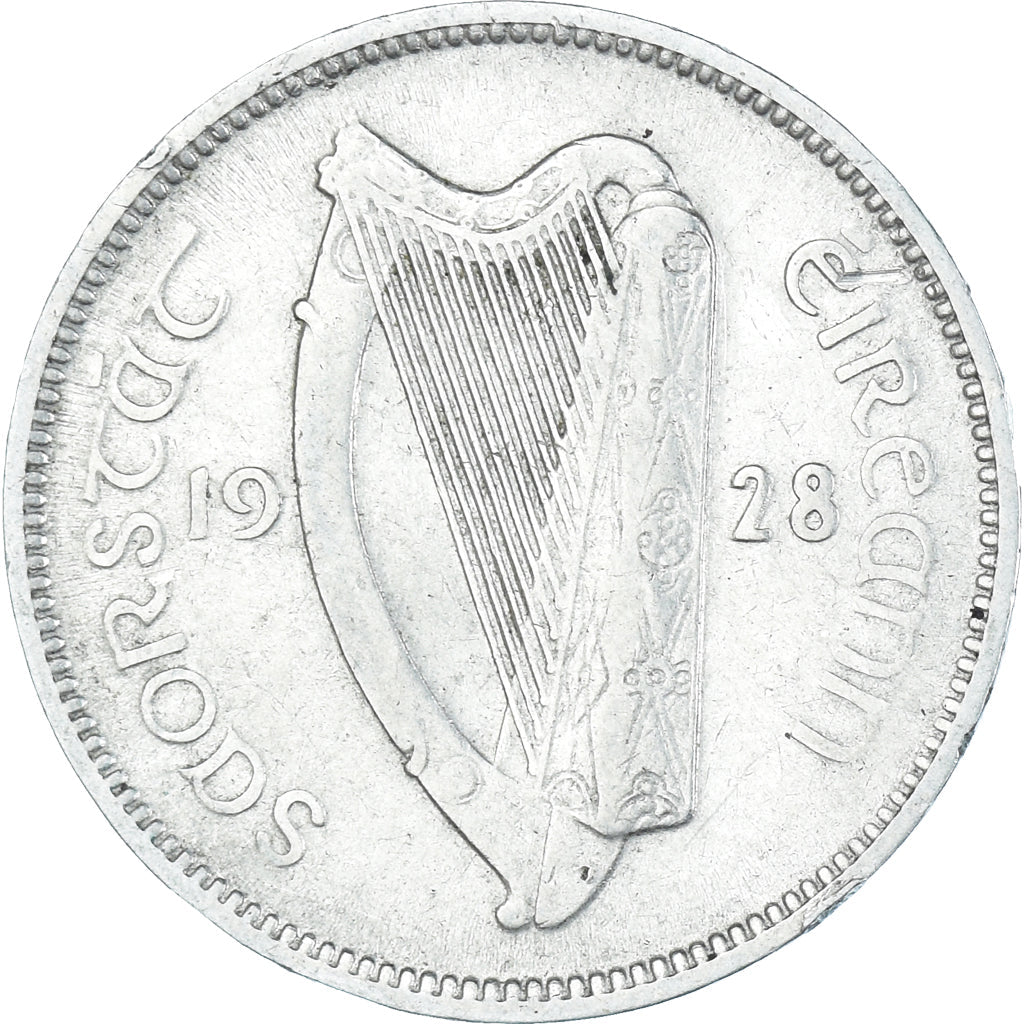 Ireland Coin Irish 6 Pingin | Celtic Harp | Irish Wolfhound | KM5 | 1928 - 1935