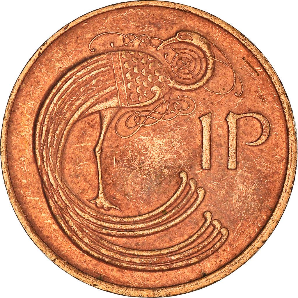 Irish 1 Penny Coin | Harp | Book of Kells | KM20 | 1971 - 1988