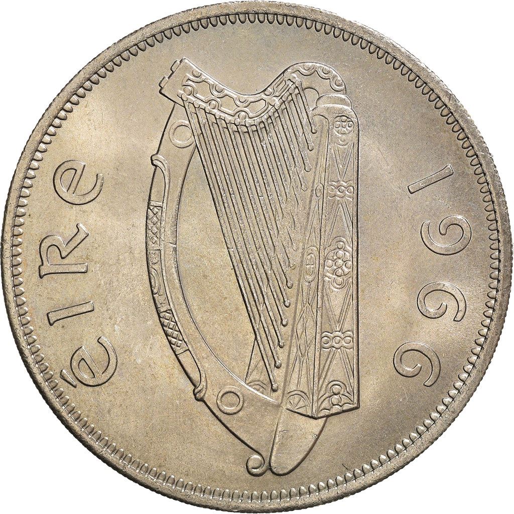 Irish 1/2 Coroin Coin | Celtic Harp | Hunter Horse | KM16a | 1951 - 1967