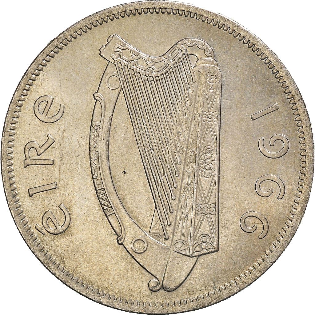 Irish 1/2 Coroin Coin | Celtic Harp | Hunter Horse | KM16a | 1951 - 1967