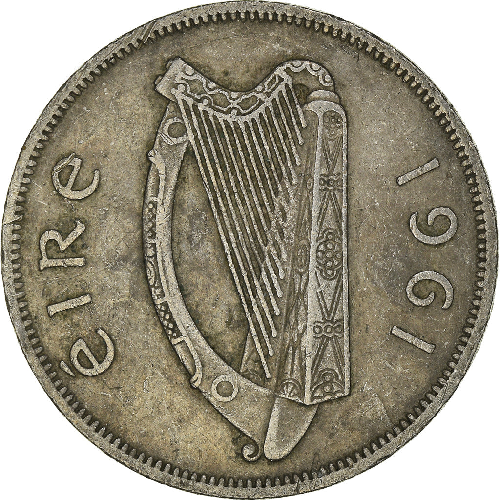 Irish 1/2 Coroin Coin | Celtic Harp | Hunter Horse | KM16a | 1951 - 1967