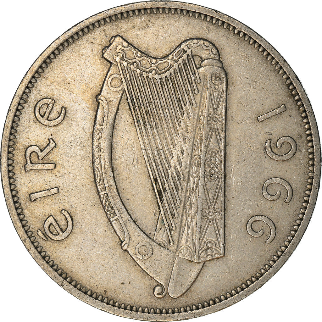 Irish 1/2 Coroin Coin | Celtic Harp | Hunter Horse | KM16a | 1951 - 1967