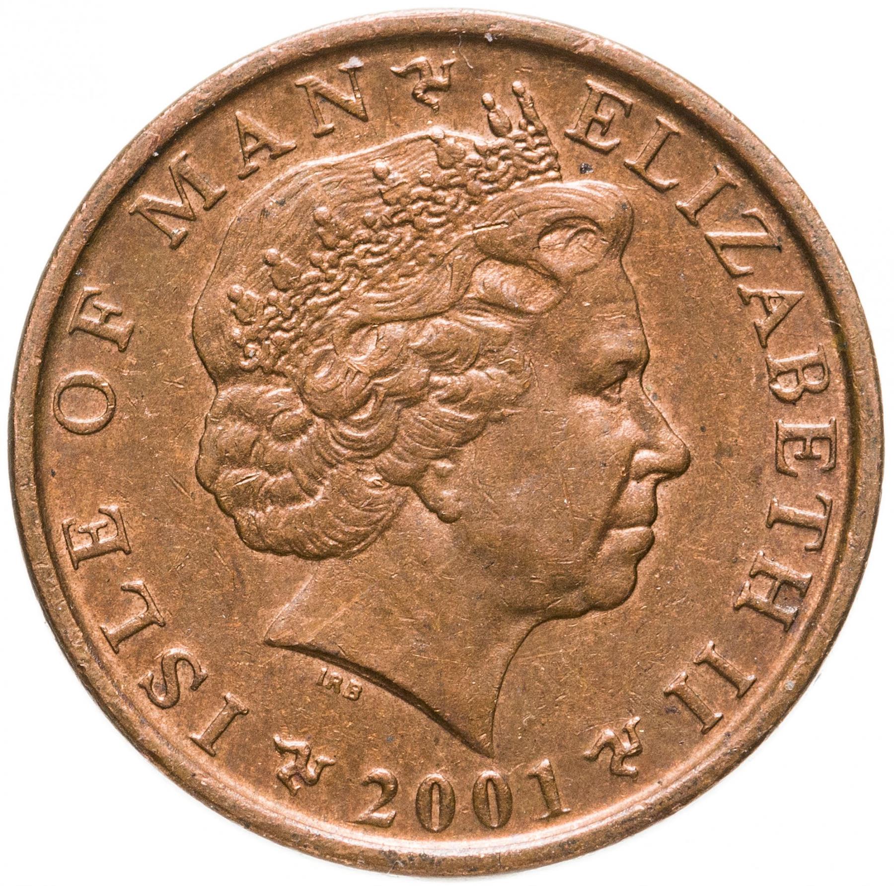 Isle of Man Coin Man 1 Penny | Queen Elizabeth II | Manx Chapel | Keeill | Sanctus Bell | KM1036 | 2000 - 2003