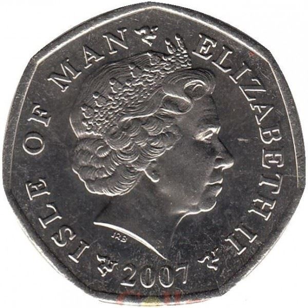 Isle of Man Coin Man 50 Pence | Queen Elizabeth II | Miliner Tower | KM1258 | 2004 - 2016